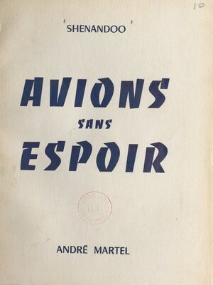 cover image of Avions sans espoir